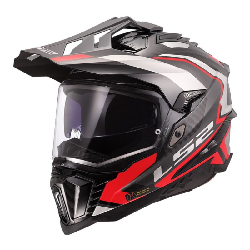 Casco LS2 MX701 Explorer Carbon Frontier II Rojo